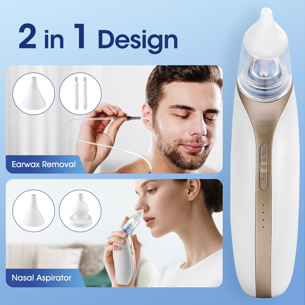 Nasal Aspirator - Elektrische Sucker Neuszuiger Oorreiniger voor Volwassenen