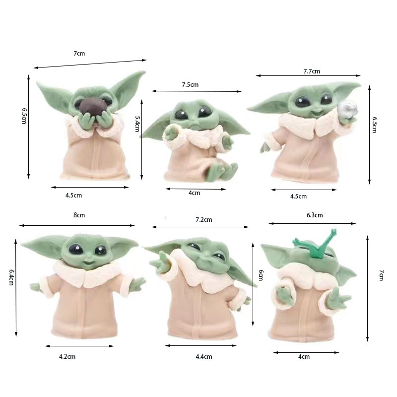 6PCS Star Wars 4-6cm Speelgoed - Baby Yoda Products recensie en prijs